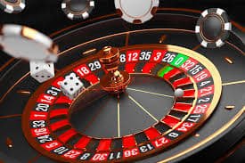 Meja roulette langsung dengan dealer profesional dan chip taruhan digital
